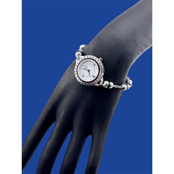 Brighton Merced Women Watch Silver Tone Round 26mm Comes With New Battery - Picture 3 of 5